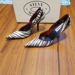 Zebra print heels